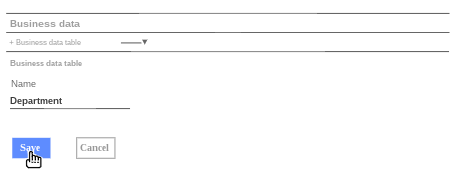 Create a business data table