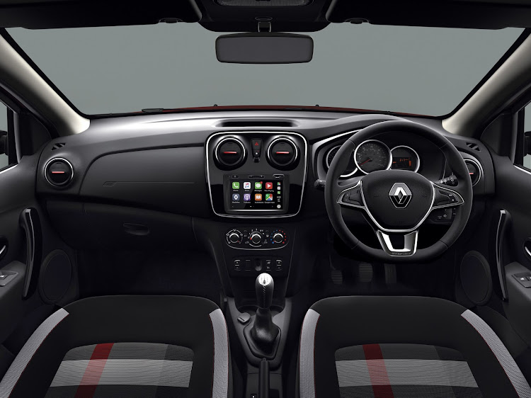 The interior of the 2019 Renault Sandero Stepway.