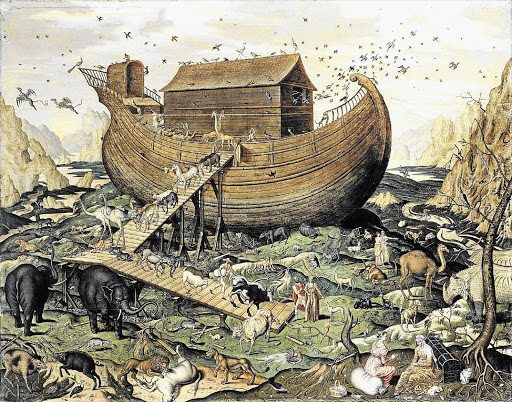 PLANKING: 'Noah's Ark on Mount Ararat' by Simon de Myle, circa 1570