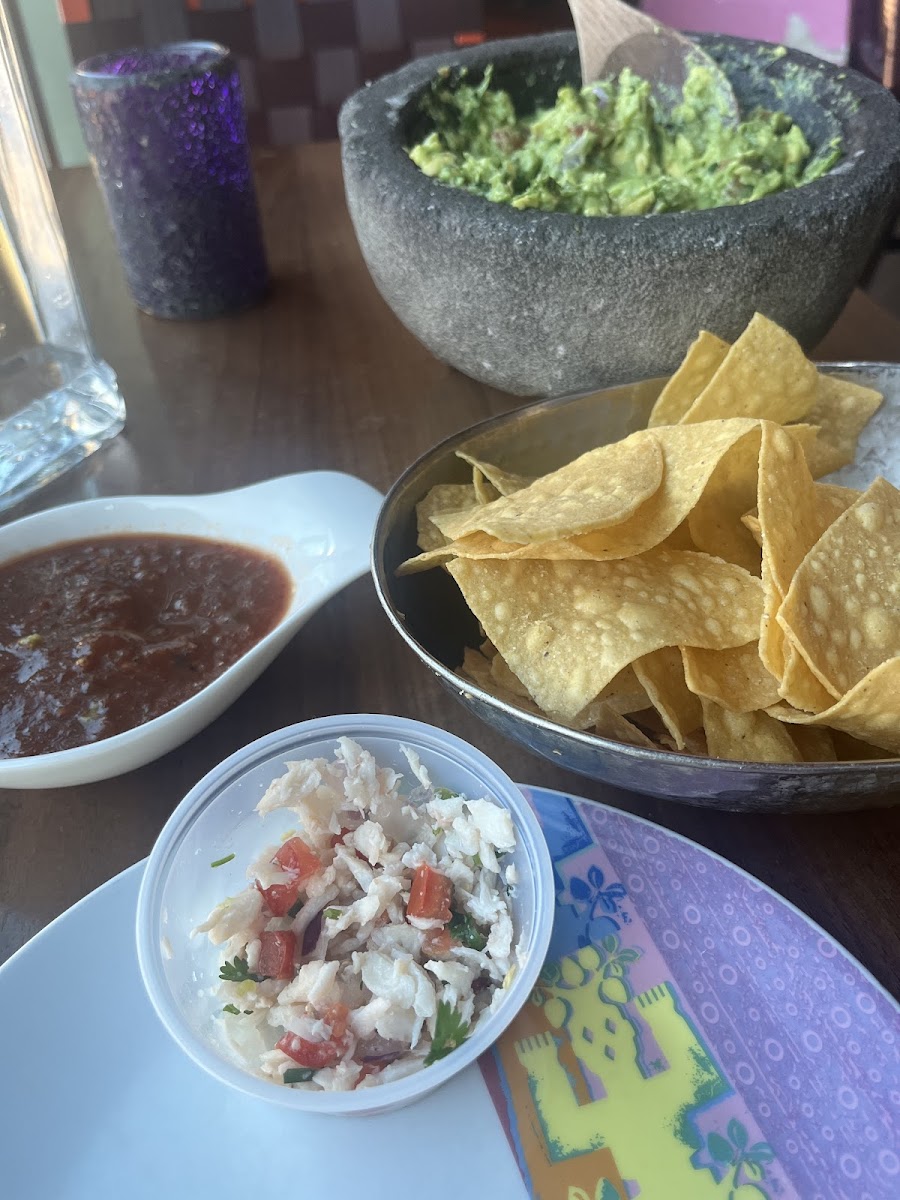 Delicious fresh guacamole made table side