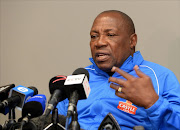 Shakes Mashaba during the South African national soccer team press conference at Milpark Garden Court on September 01, 2014 in Johannesburg, South Africa.