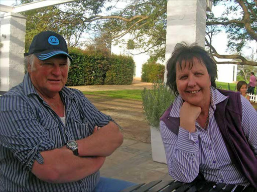 TRAGIC SHOT: Dordrecht farmer Cas Schmidt of Kleinfontein farm, who died in a freak shooting on the weekend, is pictured with his wife Elsa Picture: SUPPLIED