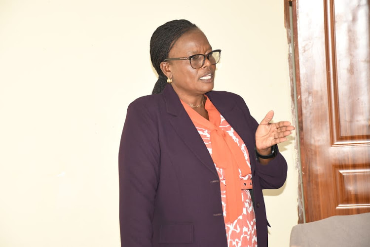 Bungoma Deputy Governor Jennifer Mbatiany during the unveiling of the three task forces.