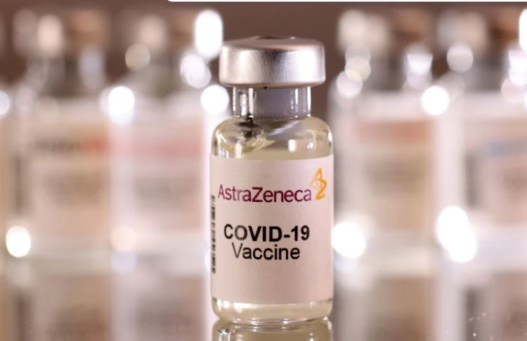 A vial labelled "AstraZeneca COVID-19 Vaccine" is seen in this illustration taken January 16, 2022.