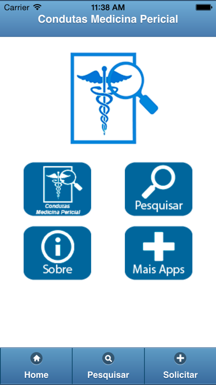 Android application Condutas Medicina Pericial screenshort