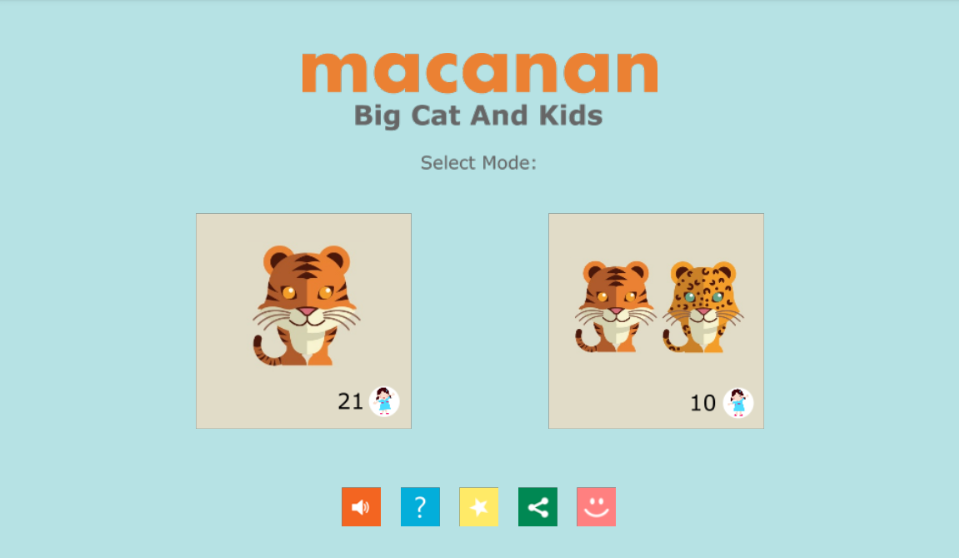 Android application Macanan - Big Cat And Kids screenshort