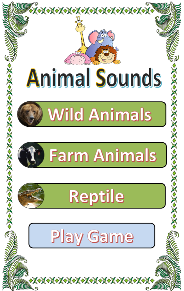 Android application Animal sounds for kids screenshort