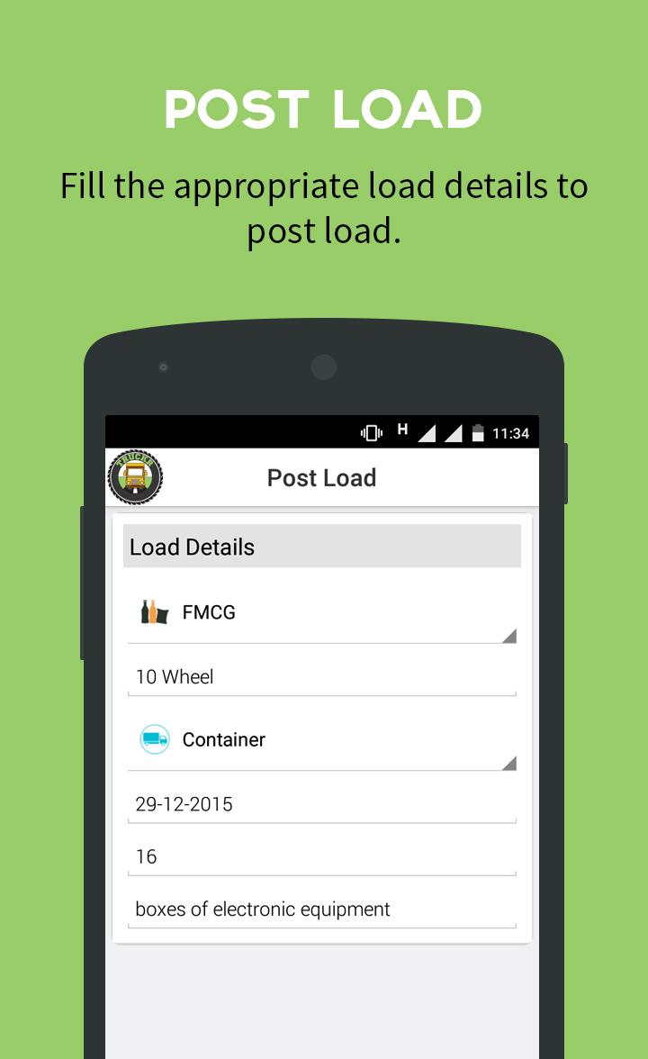 Android application Truckr India screenshort