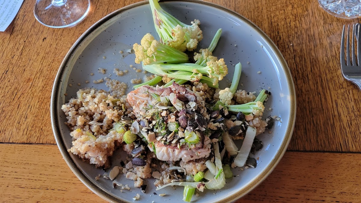Ling cod with quinoa