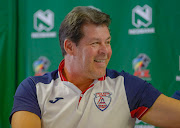 Free State Stars Belgian head caoch Luc Eymael smiles during a Nedbank Cup training and media opportunity at the club's Acedemy in Bethlehem on Tuesday April 17 2018. Stars play Kaizer Chiefs in the semifinal of the cup. 