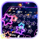 ダウンロード Sparkling Giltter Neon Pink Star Keyboard をインストールする 最新 APK ダウンローダ