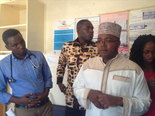 PS Ministry of Health Dr Nicholas Muraguri during a visit to Habaswein Hospital in Wajir./FILE