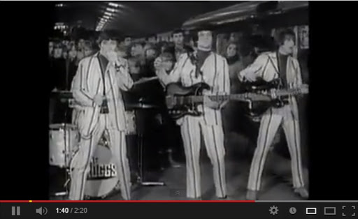 The Trogss in the video for their hit single 'Wild Thing' (1966).