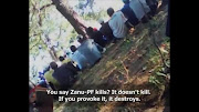 A screen shot from a video showing Zanu-PF MP for Mudzi North, Newton Kachepa, who is reportedly infamous in the district for his brutal campaigns of intimidation and violence and party dominance in the area.
