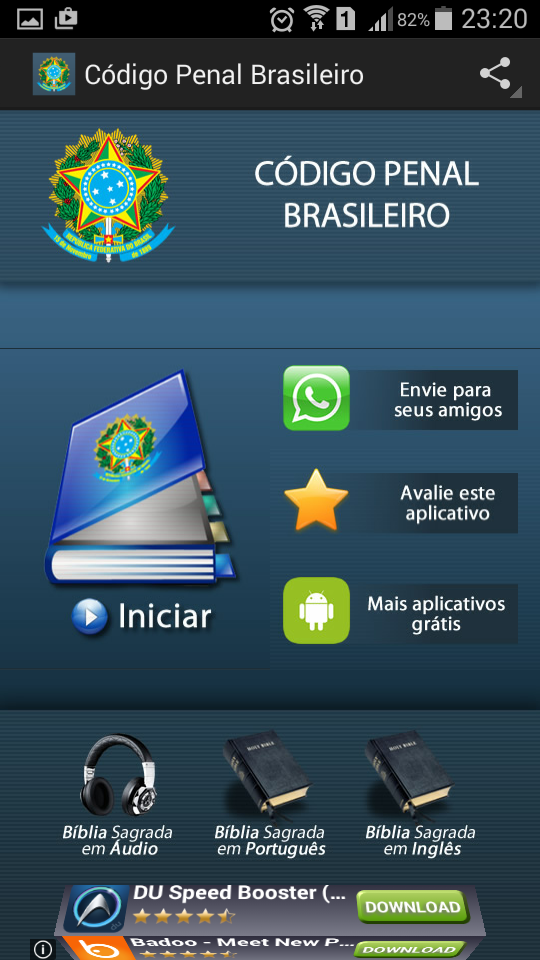 Android application Código Penal Brasileiro screenshort