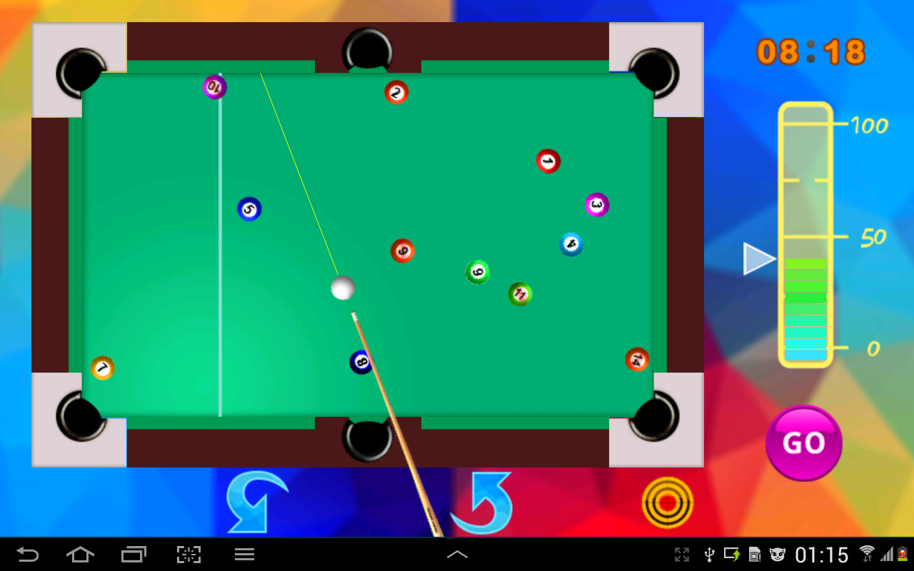 Android application Snooker game screenshort