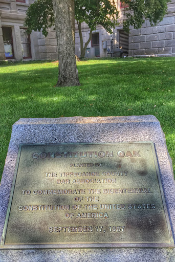 Constitution Oak Planted By The Tippecanoe County Bar Association To Commemorate The Bicentennial  Of The Constitution of the United States Of America September 17, 1987   Submitted by: Melissa McCurley