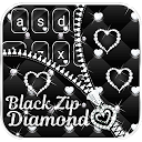 ダウンロード Black Zip Diamond Keyboard Theme をインストールする 最新 APK ダウンローダ