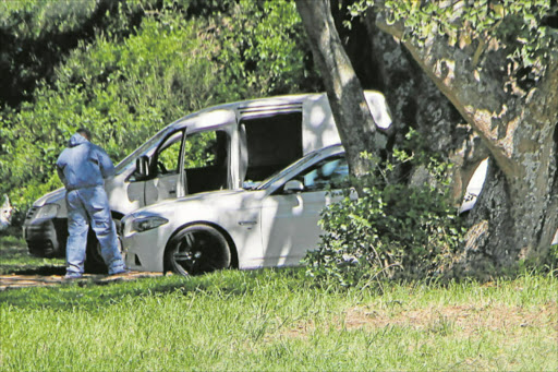 HIJACKED: An East London businessman’s BMW 520d was found dumped in Marina Glen near Buffalo Park on Friday Picture: MALIBONGWE DAYIMANI