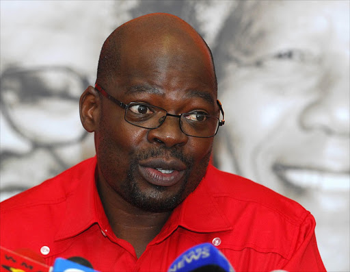 November 11, 2014. Deputy general secretary of SACP Solly Mapaila briefs the media in Braamfontein. Pic: Puxley Makgatho. © Business Day