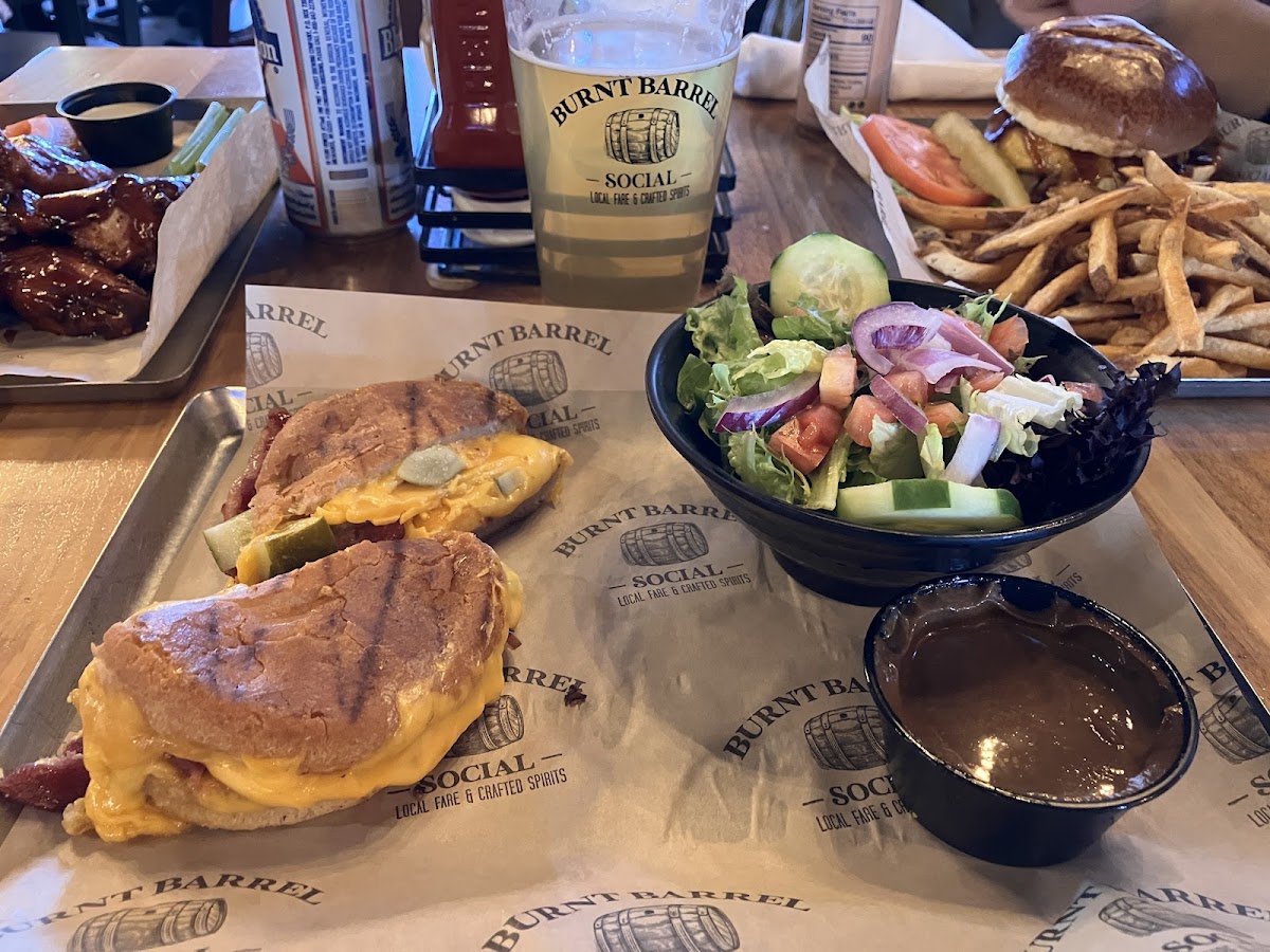 Byo grilled cheese and side salad