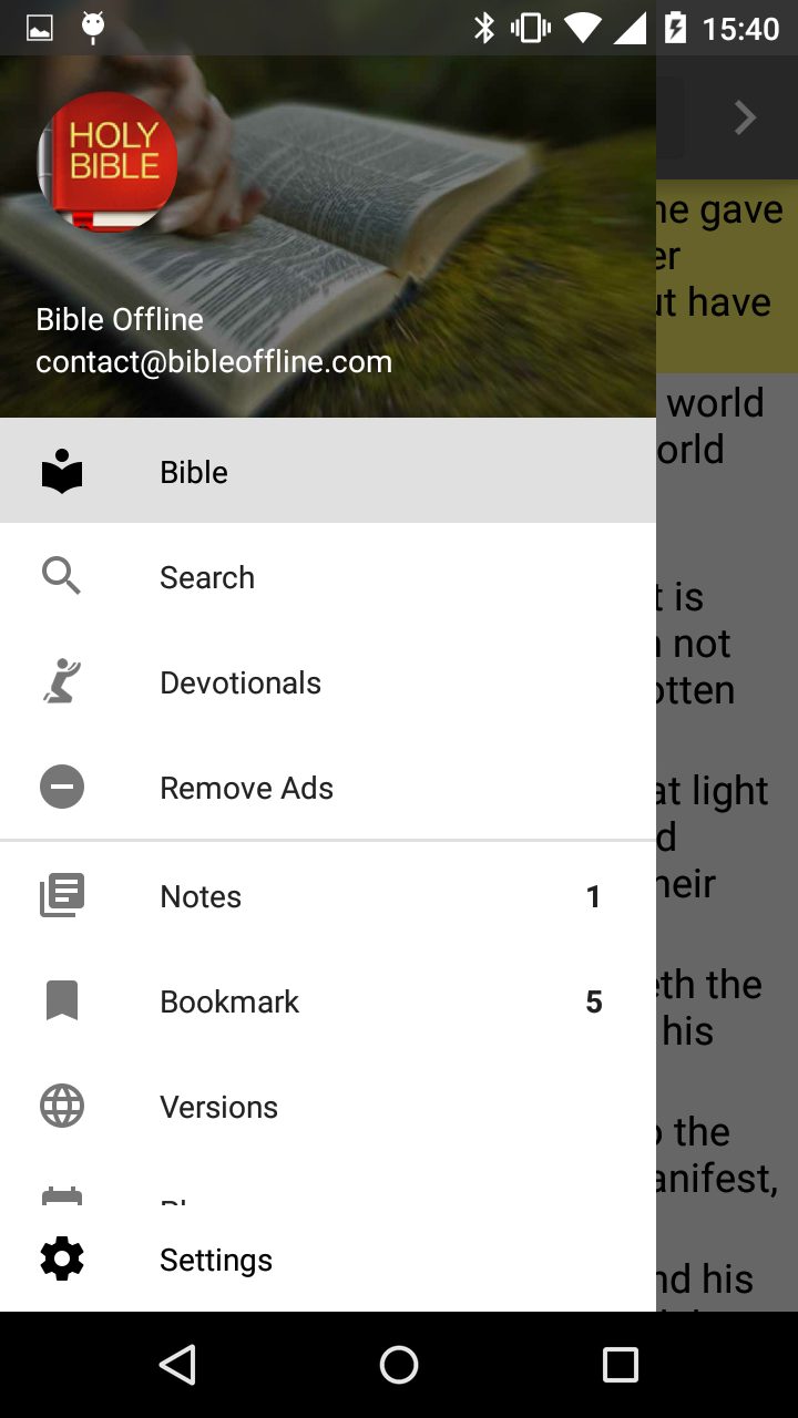 Android application Bible Offline KJV with Audio screenshort