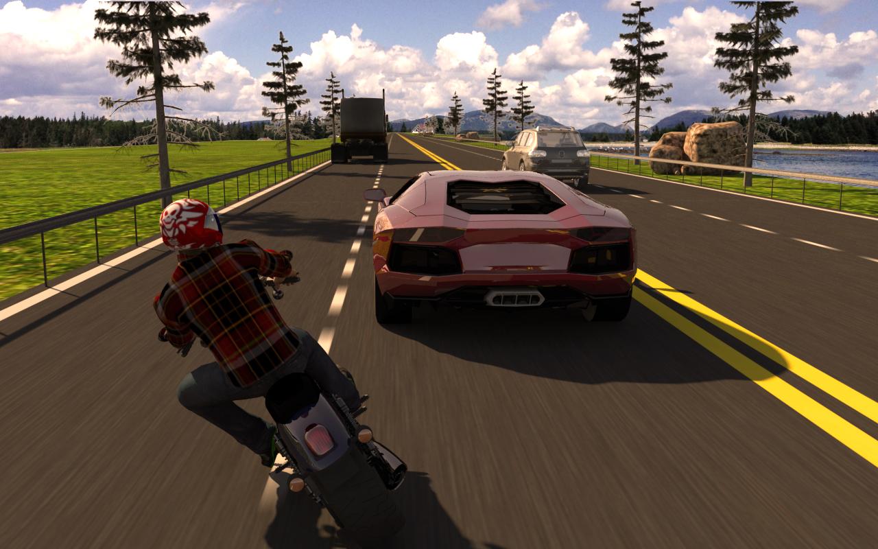 Android application Moto Traffic Rider 3D screenshort