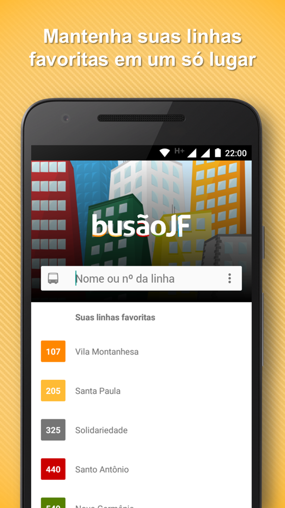 Android application Busão JF screenshort