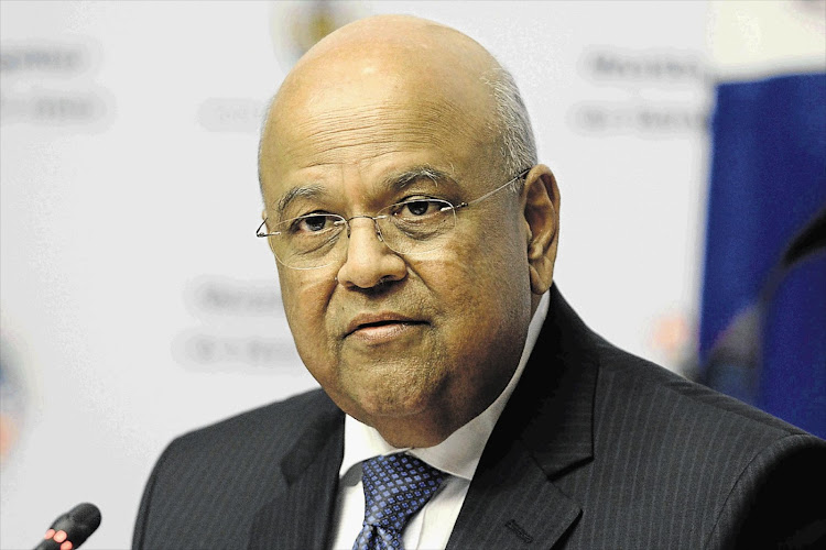 EFF leader Julius Malema has publicly accused Pravin Gordhan, pictured, of being "corrupt", "a dog of white monopoly capital" and hating black people.