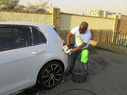 Kevin Dladla of Midrand operates a car wash and and a car wash app. /SUPPLIED