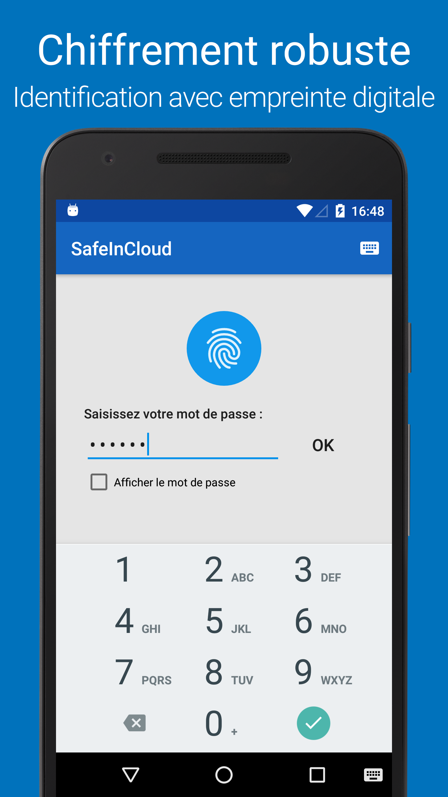 Android application Password Manager SafeInCloud screenshort
