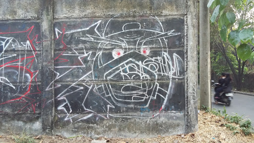 Angry Face Mural