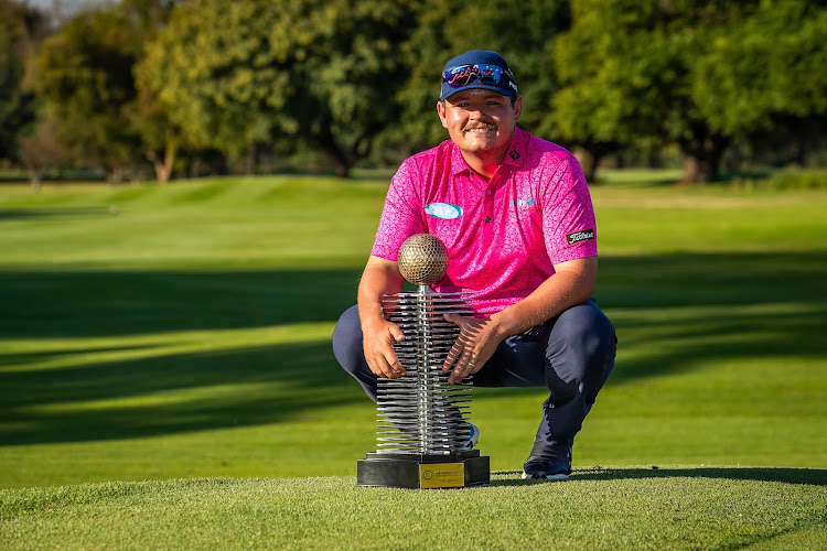 Louis Albertse is champion of champions and R1m better off. Picture: TYRONE WINFIELD/SUNSHINE TOUR