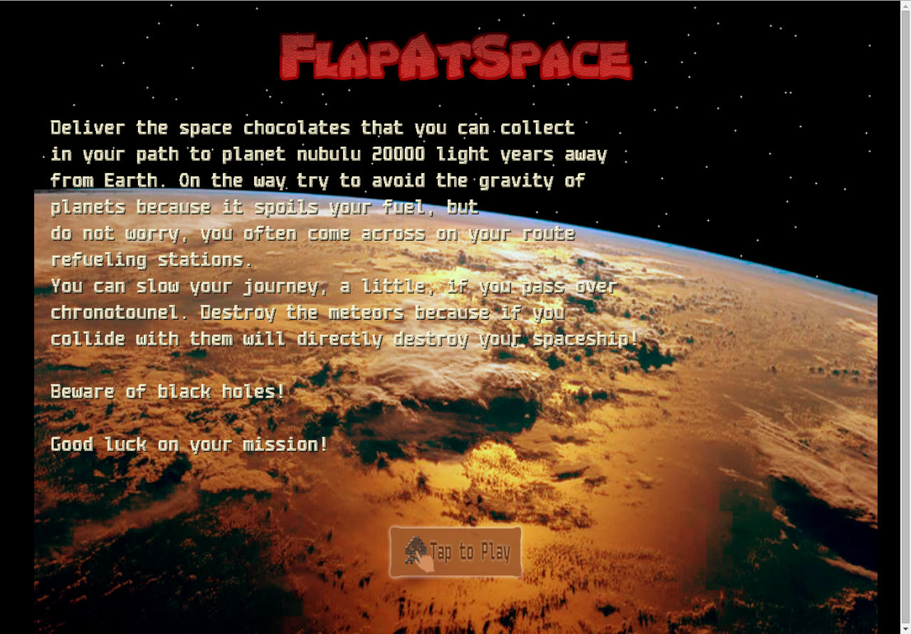 Android application FlapAtSpace screenshort