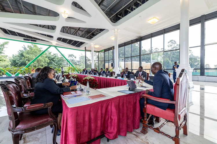 President William Ruto chairs the cabinet meeting at Statehouse, Nairobi on April 30, 2024.