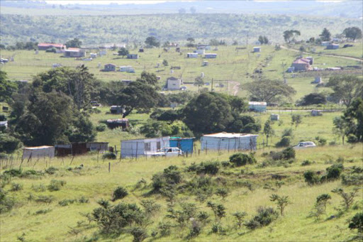 People of this forgotten village of Gwiqi, in Pots Dam, are up in arms demanding service delivery from BCM mayor Xola Pakati. The village has never had electricity, water or formal houses since its establishment 30 years ago. Picture: MALIBONGWE DAYIMANI