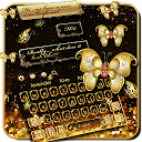ダウンロード SMS Gold Butterfly Shining Keyboard Theme をインストールする 最新 APK ダウンローダ
