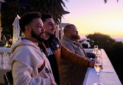 Music producers DeJuan Cross, Nelson “Nellz” Kyle and V-Script at Ellerman House in Cape Town.