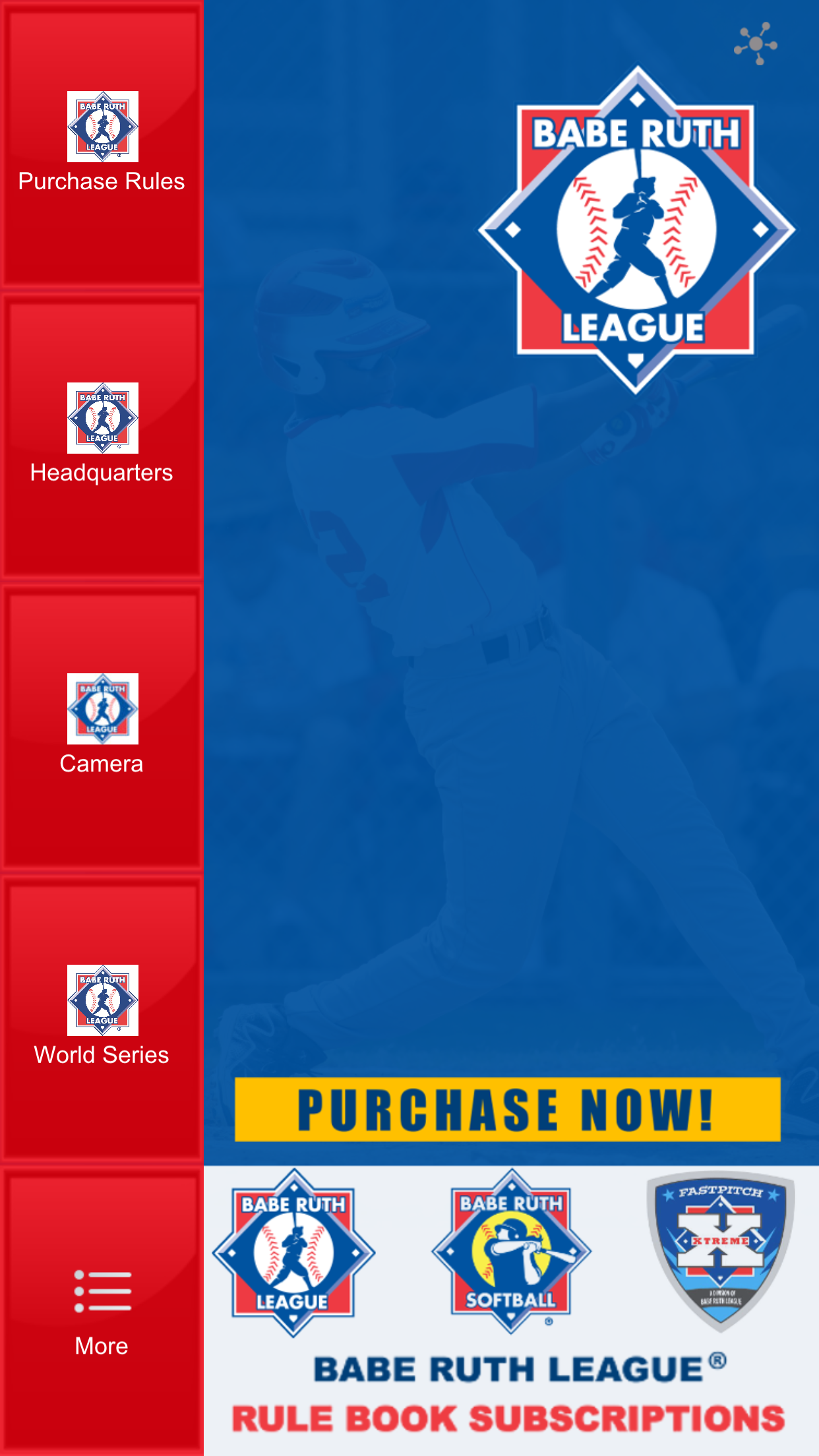 Android application Babe Ruth League screenshort
