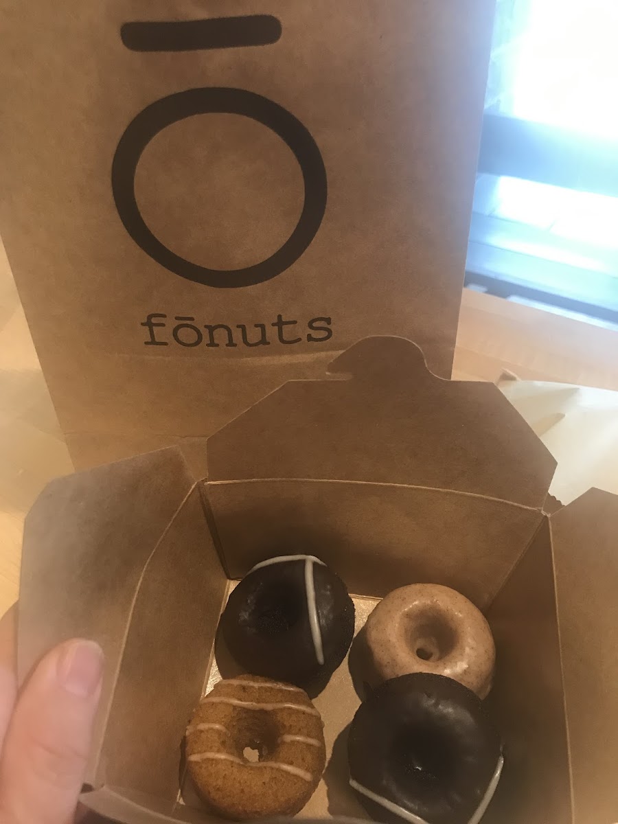 I love the mini donuts! So you can have room in your tummy for 4 flavors!!