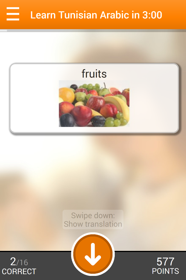 Android application Learn Tunisian Arabic in 3 Min screenshort