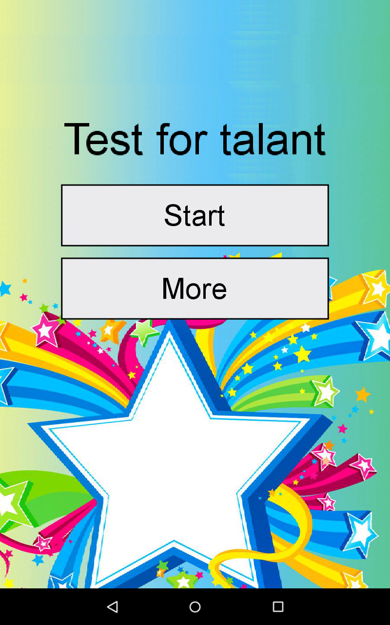 Android application Test for talant screenshort