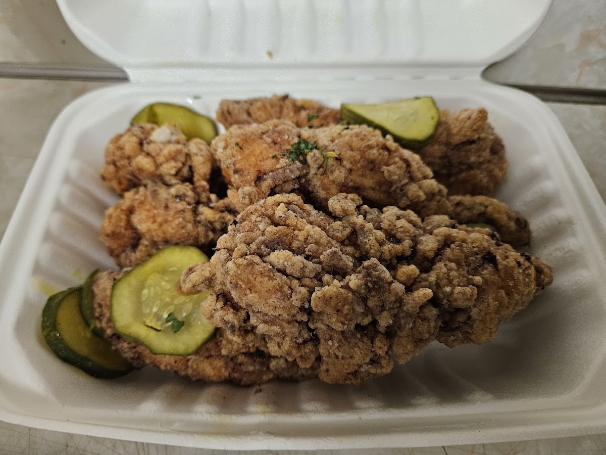 Chicken fingers. They are huge!