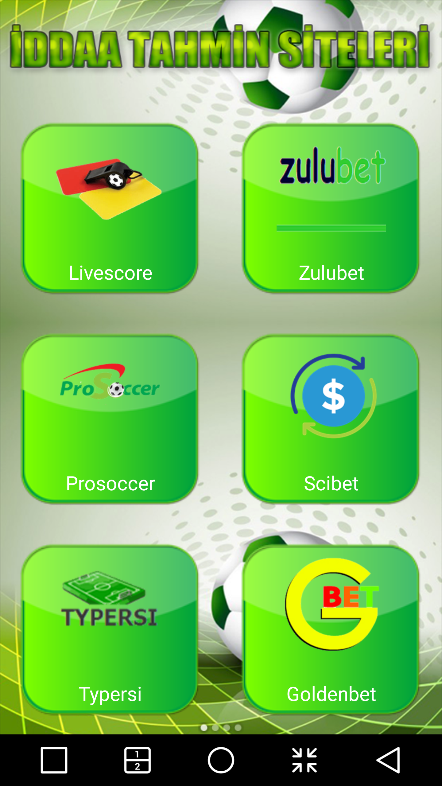 Android application Football tips predictions screenshort