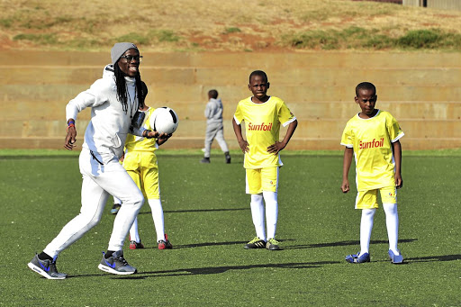 SuperSport United midfielder Reneilwe Letsholonyane is the ambassador for the schools league.