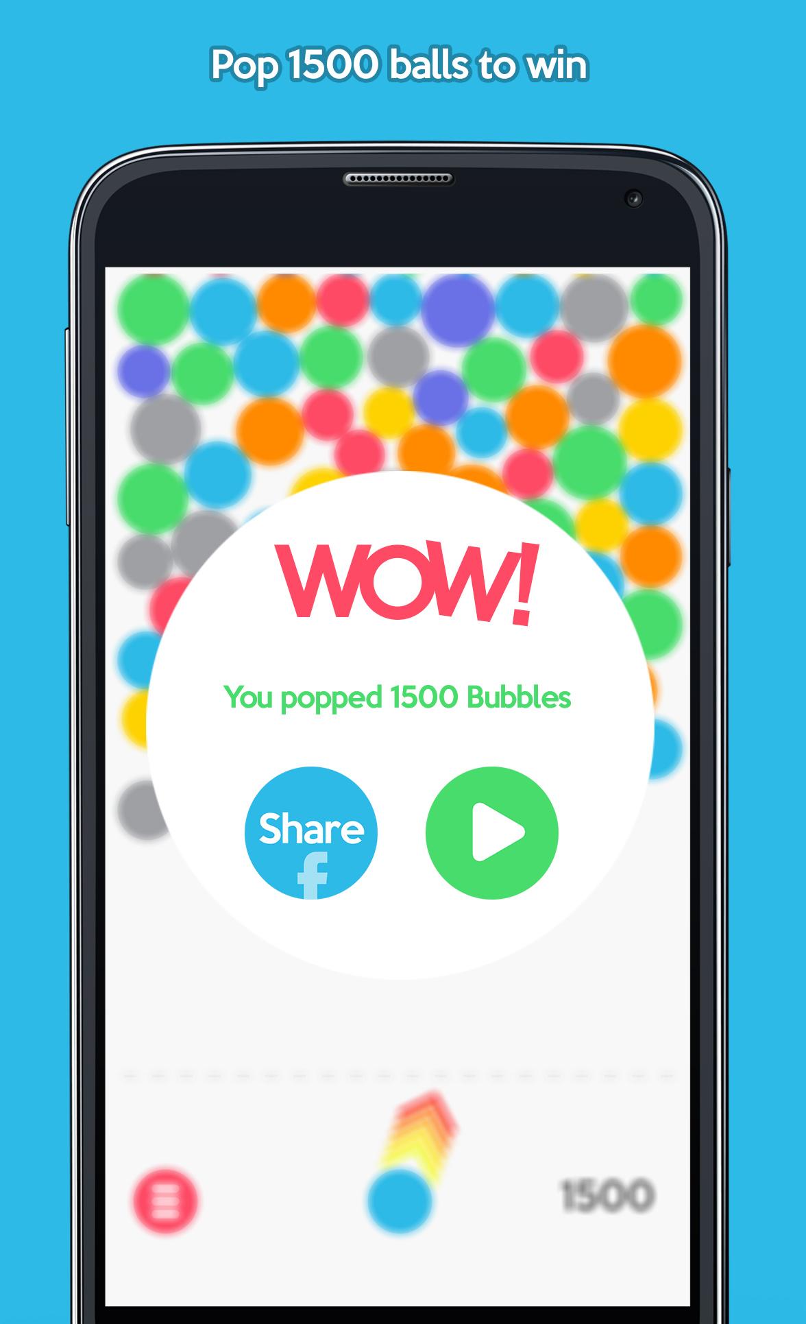 Android application Gravity Pop - Pop 1500 balls screenshort