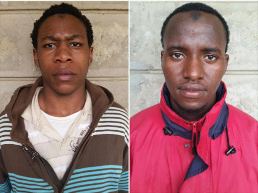 Kiguzo Mwangolo Mgutu and Abubakar Jillo Mohamed, ISIS linked suspects who were arrested in Kangemi, Nairobi on Tuesday May 24, 2016. Photo/Courtesy