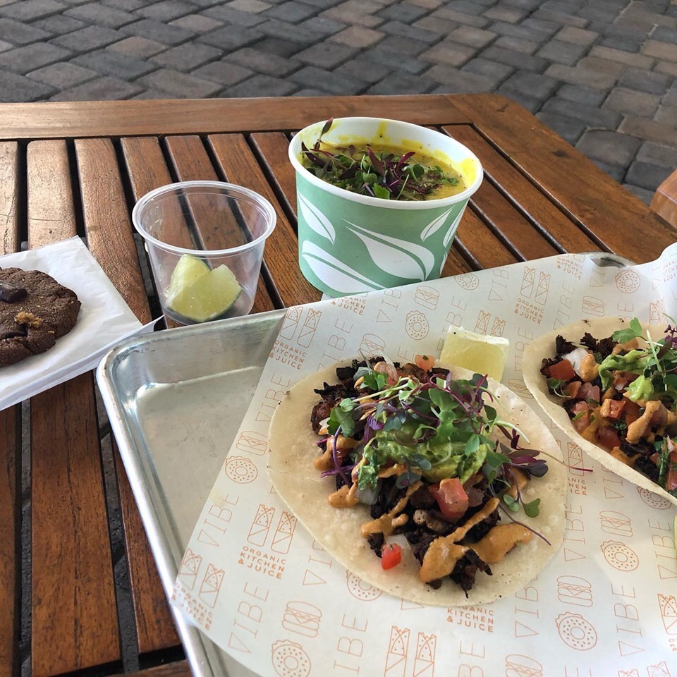 Gluten-Free Tacos at Vibe Organic Kitchen & Juice