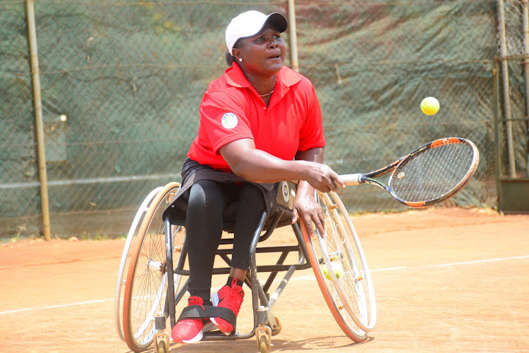 Jane Ndenga in action during a training session at Nairobi Club