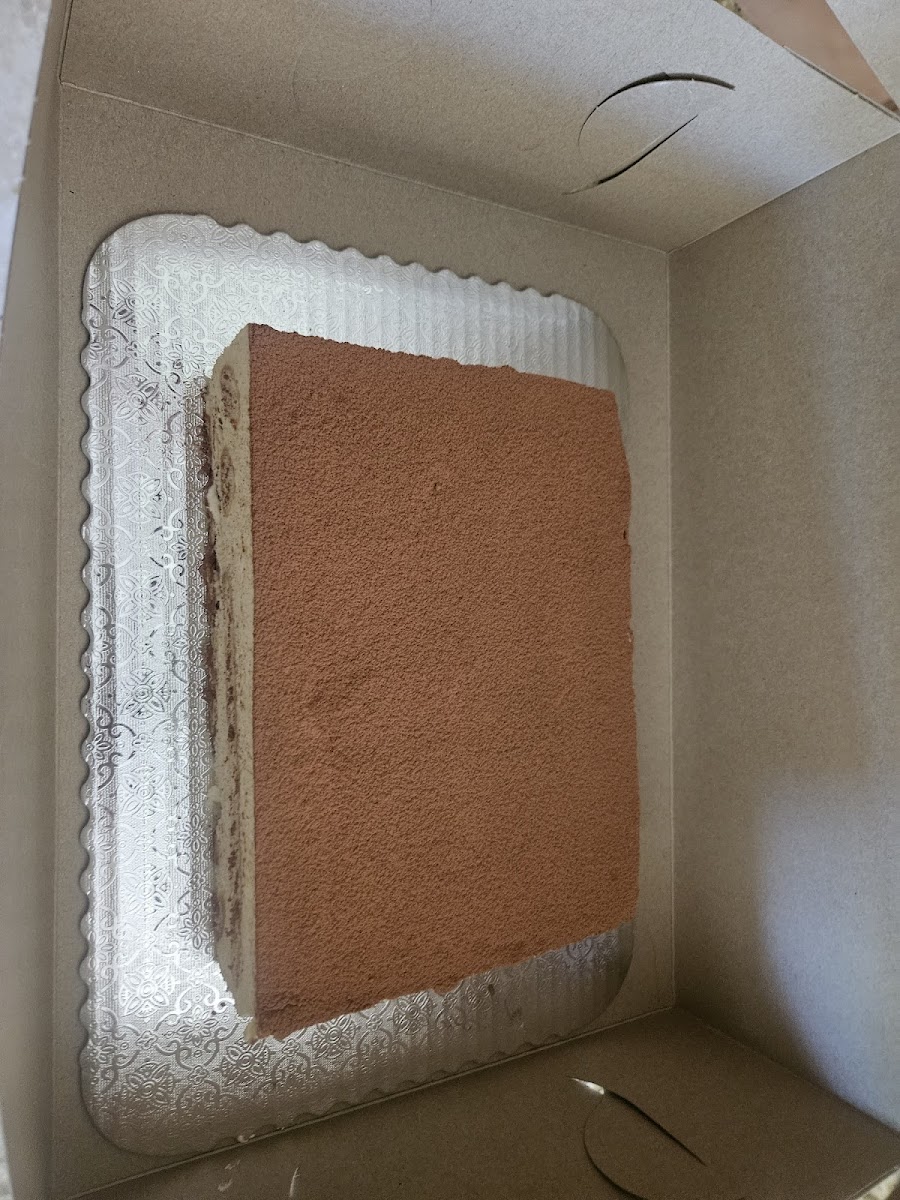 Half sheet of gf tiramisu